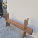 Pair of antique rustic farmhouse benches