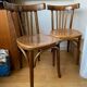 Pair of wooden bistro chairs