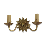 Wall lamp "little sun" in 70s golden brass