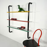 Multicolored tubular wall shelf, 1980