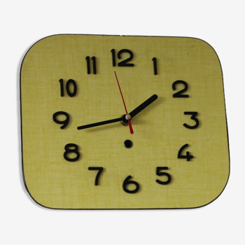 Yellow formica clock