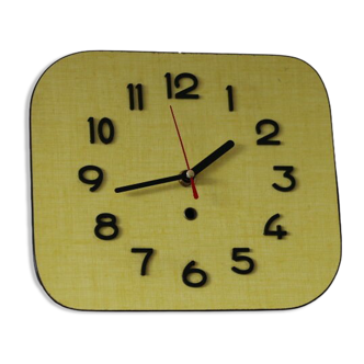 Horloge formica jaune