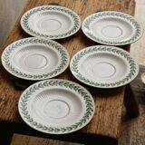 Set of cups and saucers, Sarreguemines porcelain, decoration "laurels"