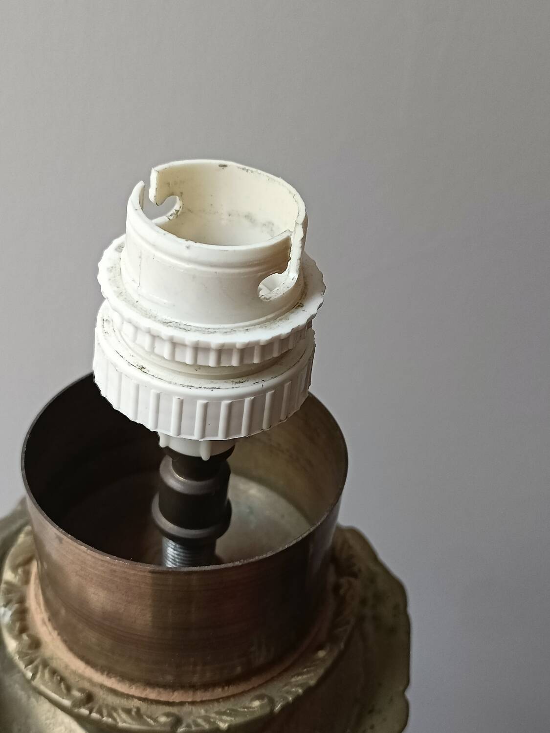 Blue opaline and bronze lamp base