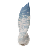 Lacquered and Airbrushed Ceramic Centerpiece /Vase Model Nr 182/2 by Vibi, Italy