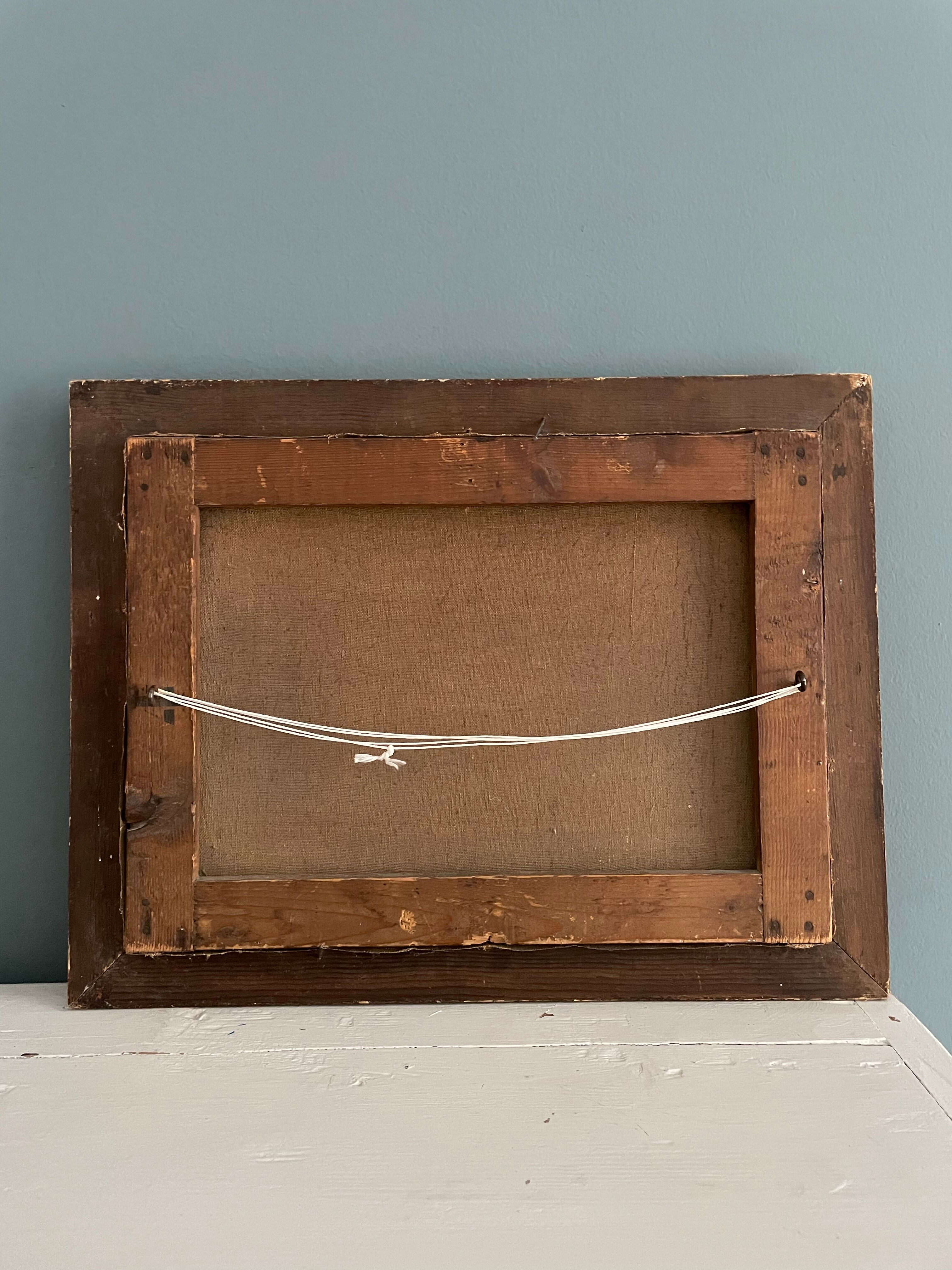 Old painting, oil on canvas