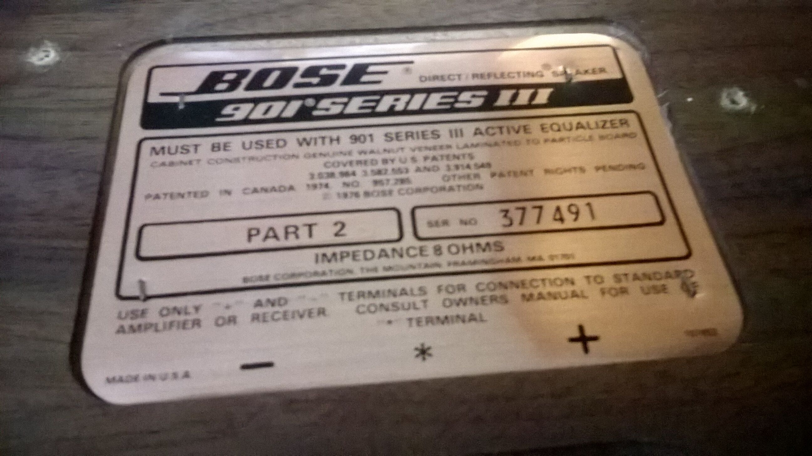 Pair of speakers Bose 901 series 3