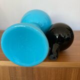 Italian blue opaline design vase