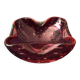 Purple pink bubble glass pocket or ashtray can be murano