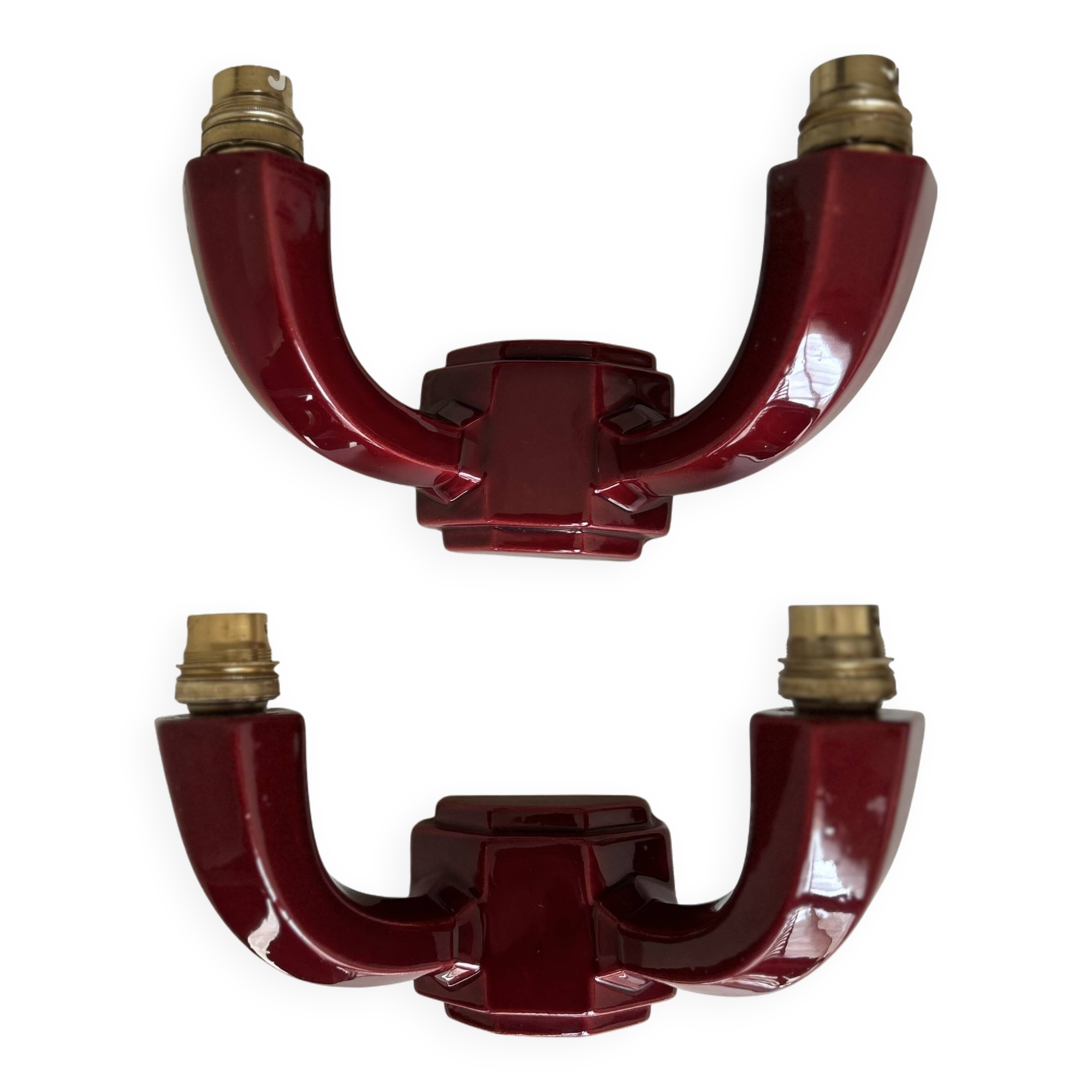 2 ceramic wall lights from the 1950s