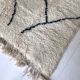Moroccan Berber carpet Beni Ouarain with black graphic patterns 2,36x1.55m