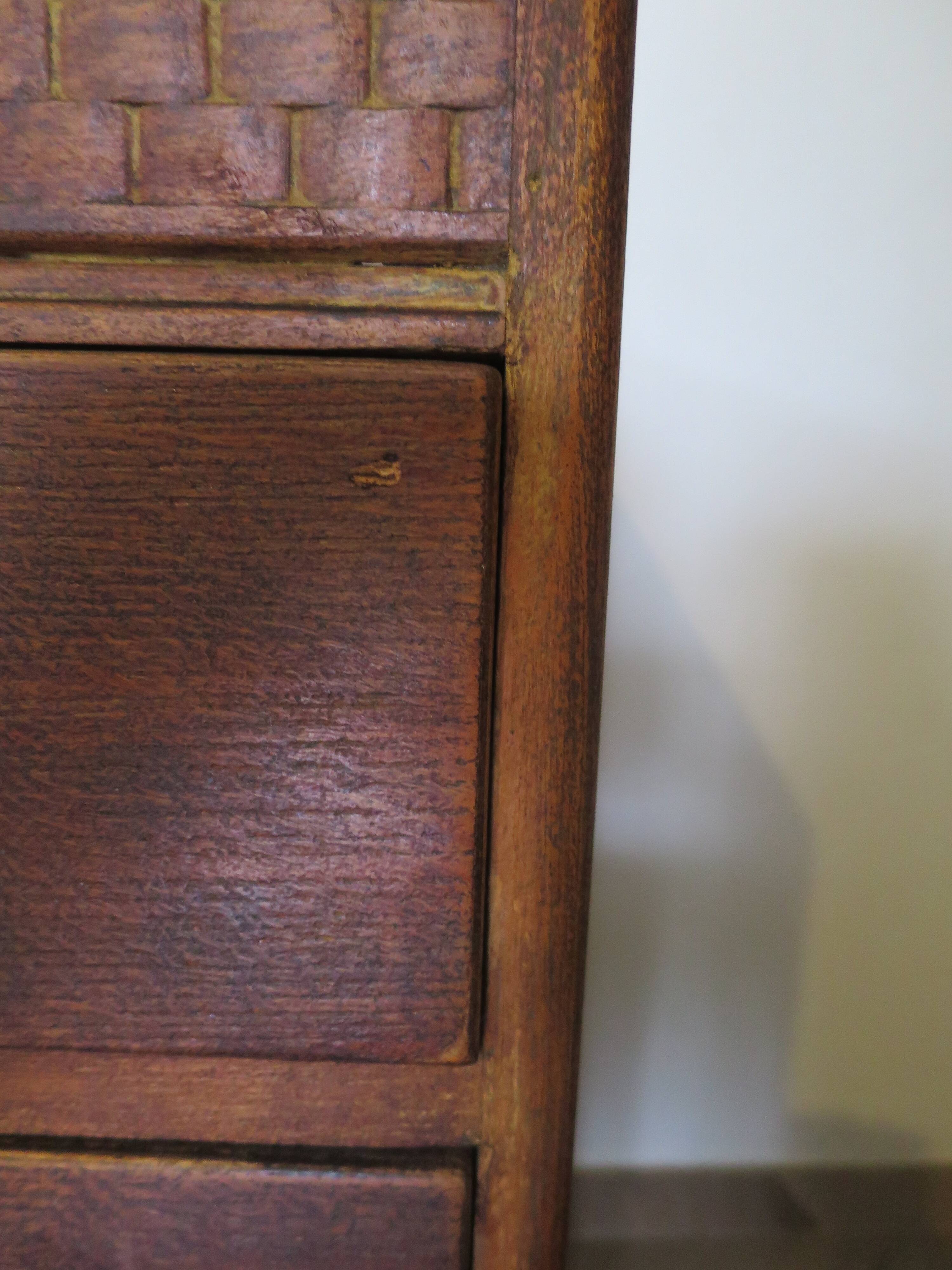 Art Deco chest of drawers with 4 drawers in oak, France 1930s-50s