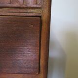 Art Deco chest of drawers with 4 drawers in oak, France 1930s-50s