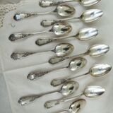 12 very large silver-plated spoons