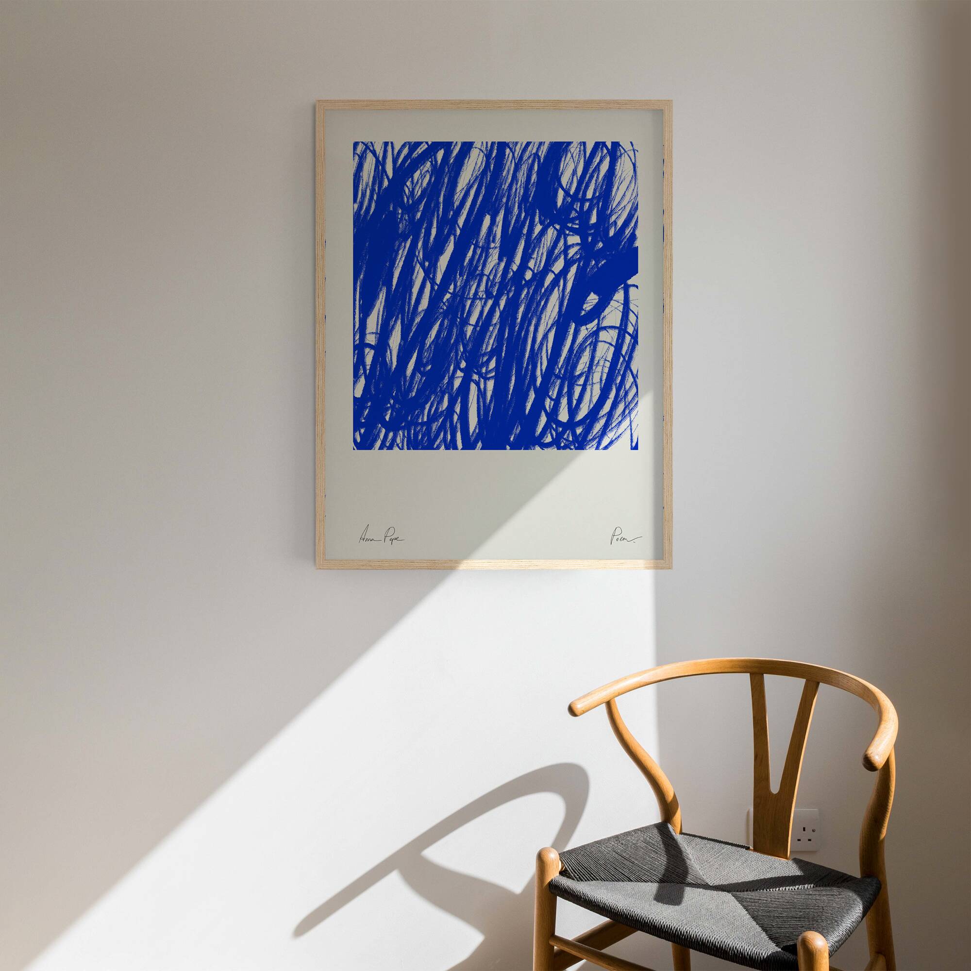 Abstract blue painting giclee print