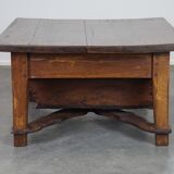 Late 18th-century Spanish coffee table with a deep drawer and a beautiful patina