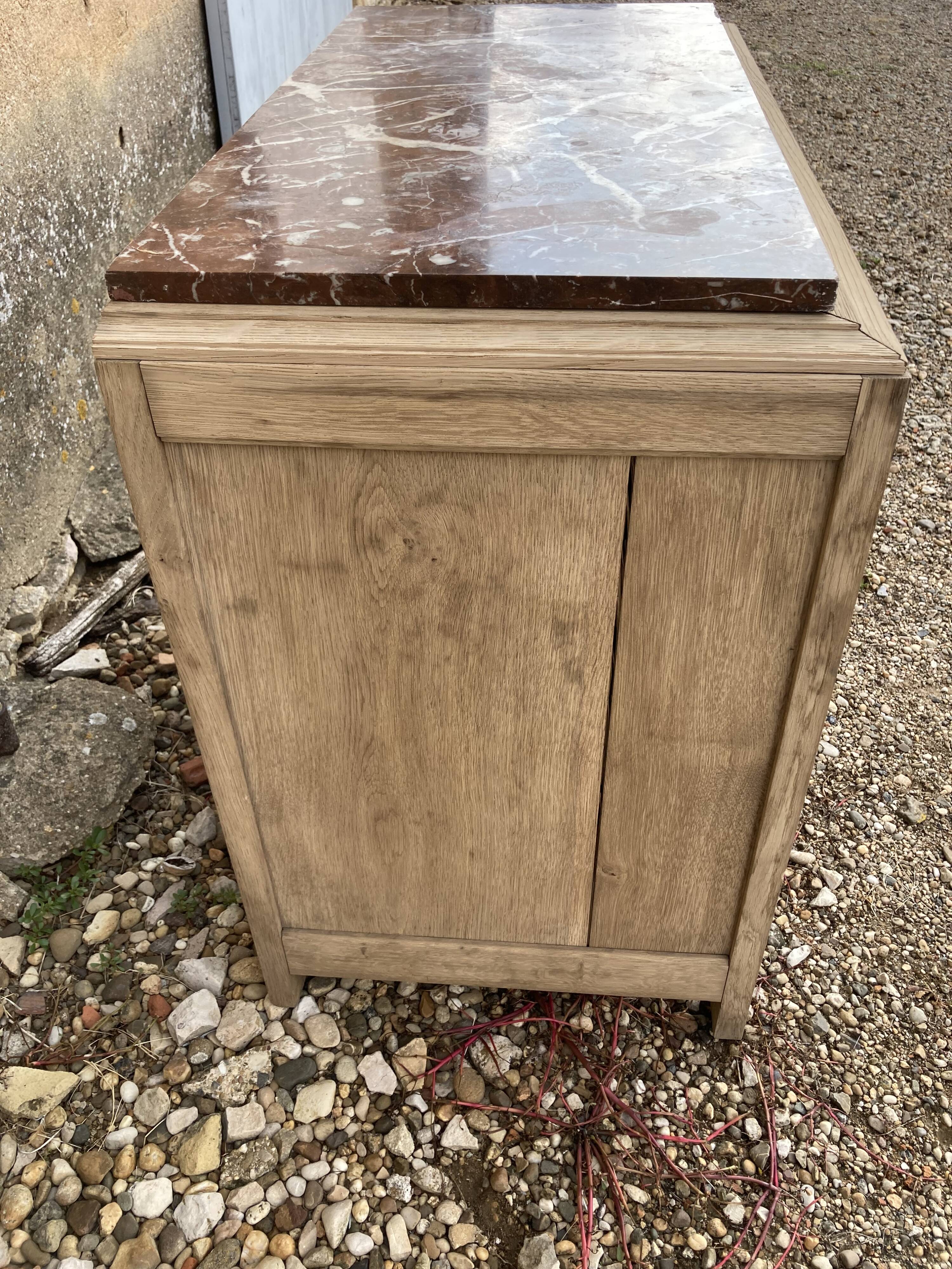 Art Deco chest of drawers in solid oak