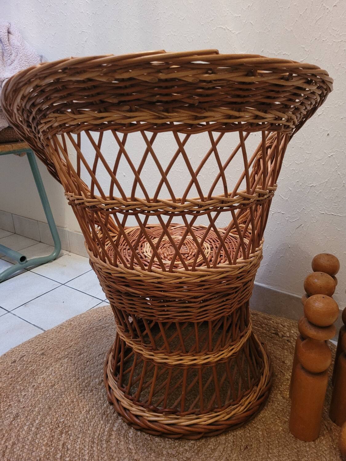 Rattan armchair