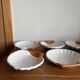 6 shell-shaped bowls