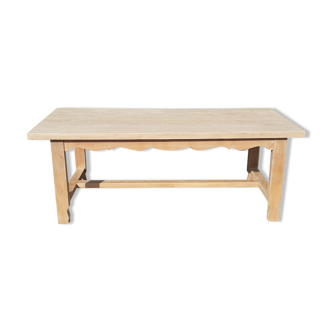 Farmhouse table in solid oak raw wood