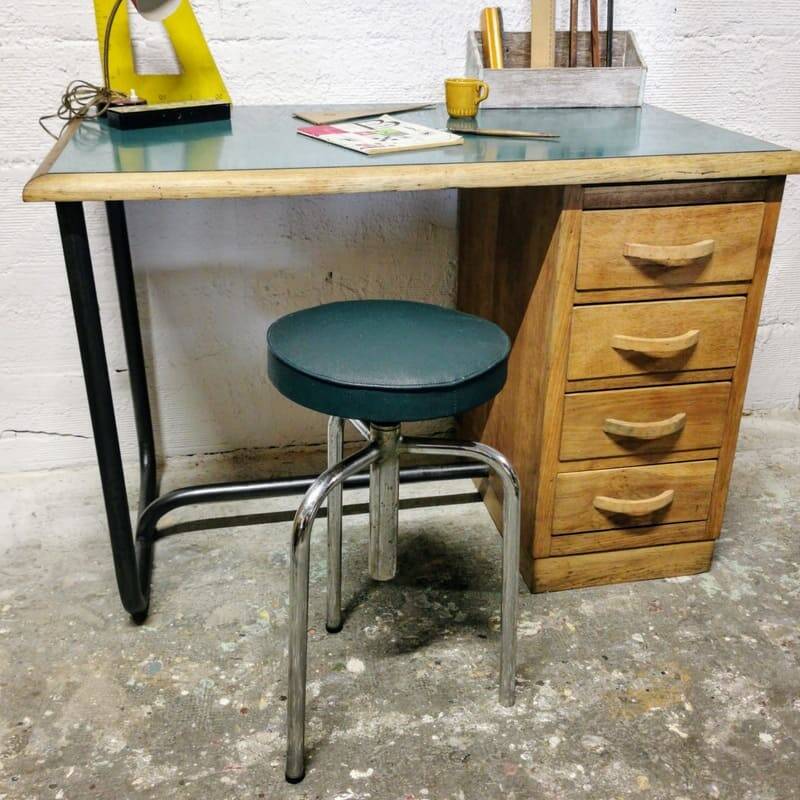 Vintage school teacher's desk