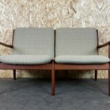 60s 70s teak sofa couch 2er Grete Jalk for Glostrup danish design 60s