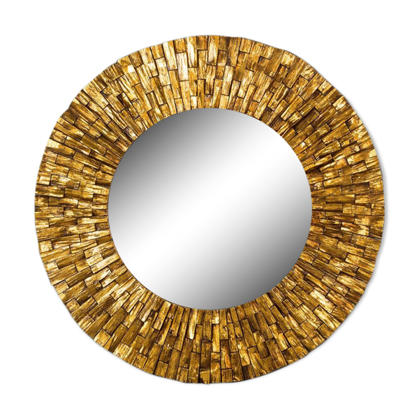 Miroir en bois doré 140x140cm — Beyit