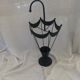 Black cast iron and metal umbrella holder