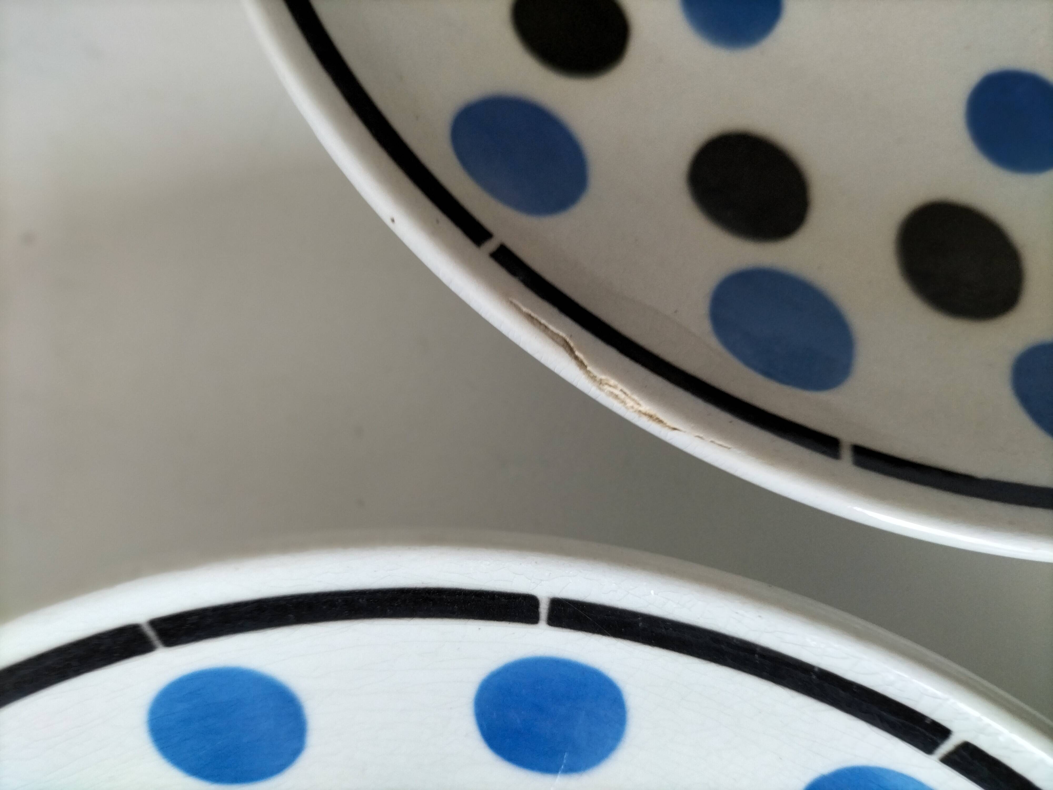 dish and 4 dessert plates K and G Lunéville