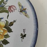 Decorative earthenware plate signed Charolles