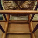 Pair of beech straw stools