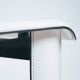 Italian Ycami white leather sculptural highback chairs, 1980s