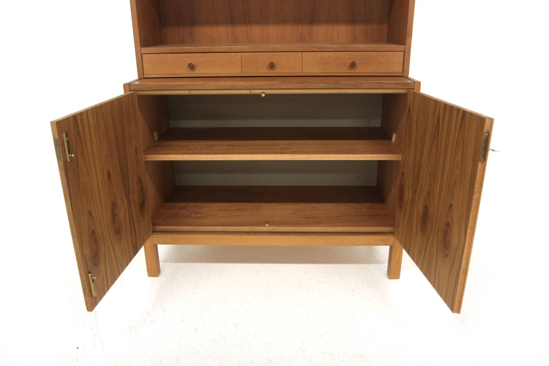 Commode-bibliothèque scandinave en teck, Suède, 1960