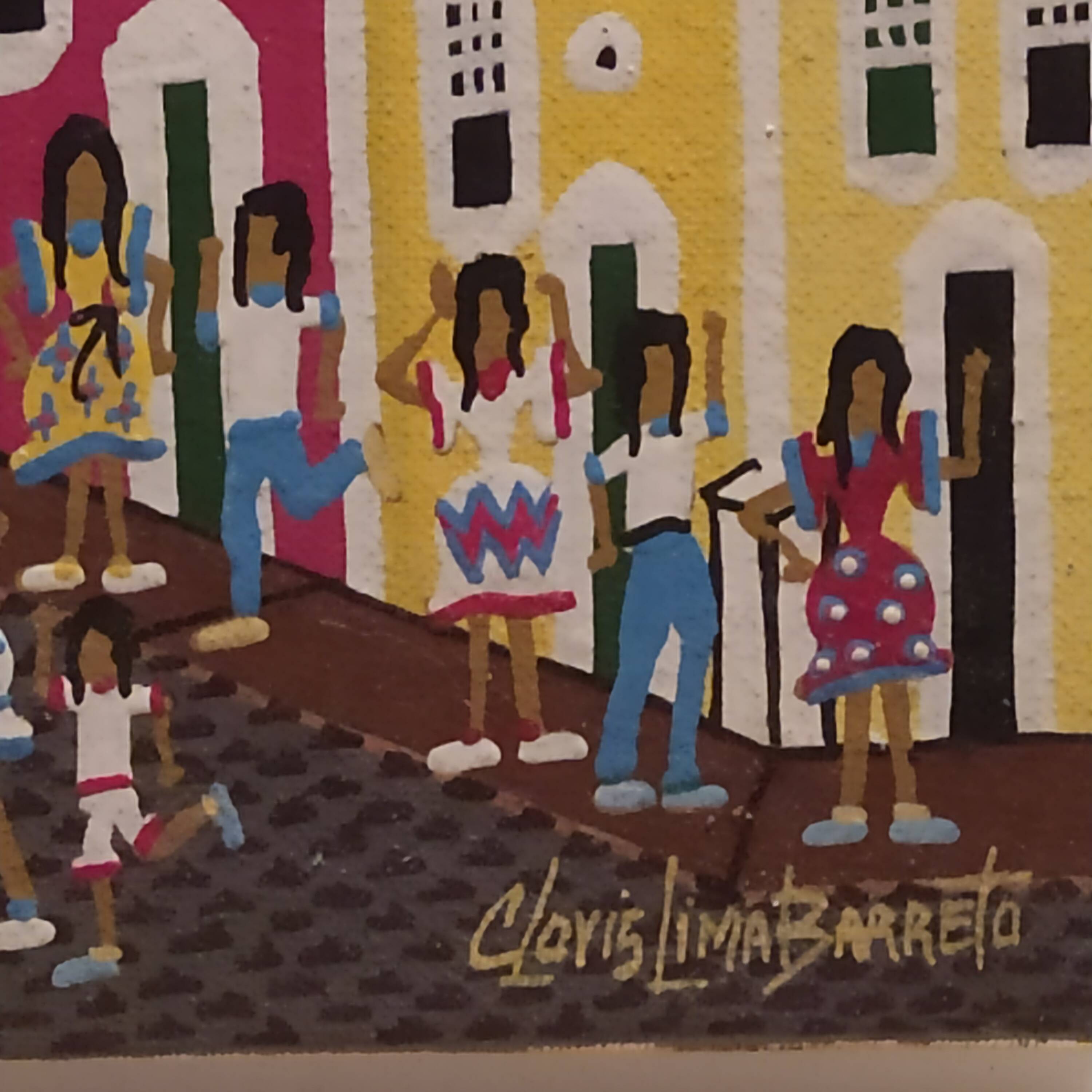 Oil on canvas Brazilian art signed Clovis Lima Barreto