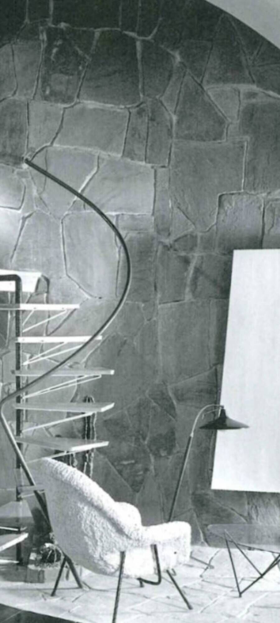 Leather-covered floor lamp by FJB Corsini for Metalarte 1950s