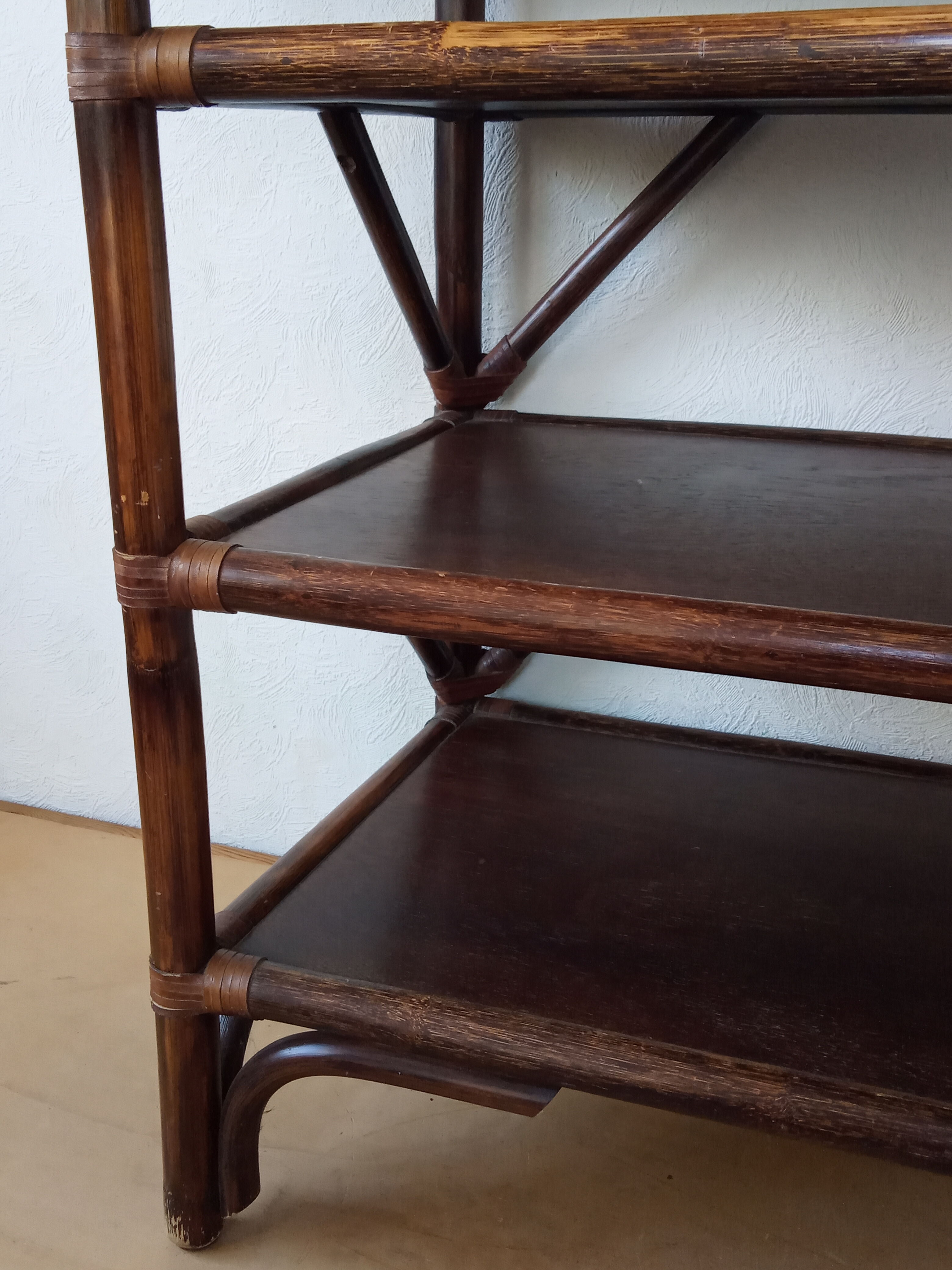 Rattan side table from the 70s/80s