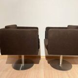 Set of Dutch Cubic Swivel Chairs with Tableau by Lensvelt, 2001