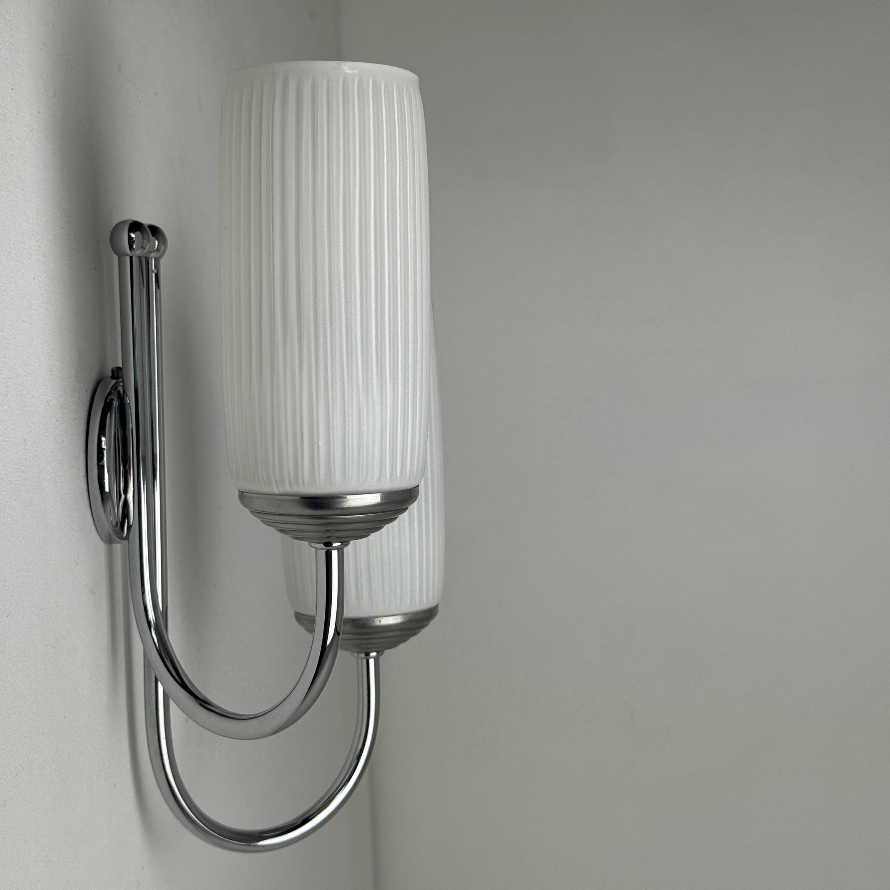 Vintage 1970 asymmetrical double wall light