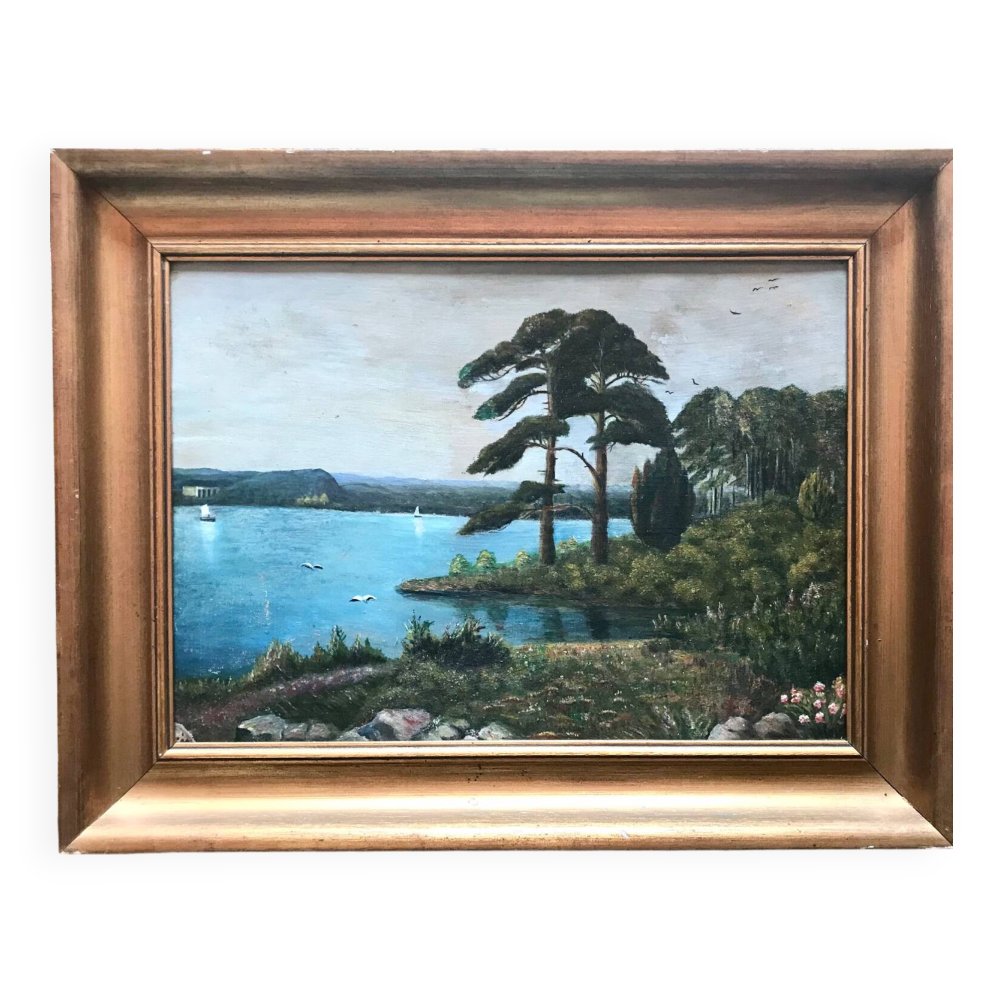 Painting of a view of the Breton coast