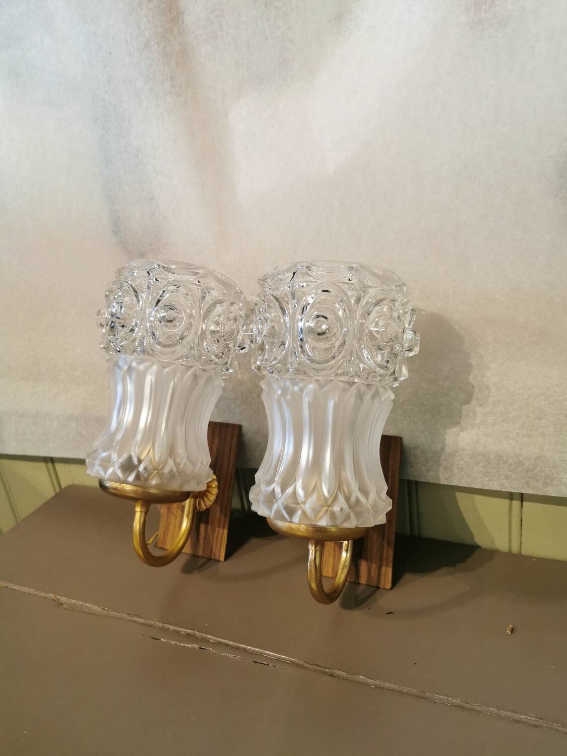 Pair of vintage 60s wall lights