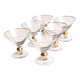 Série de 6 coupes à champagne cerclée or