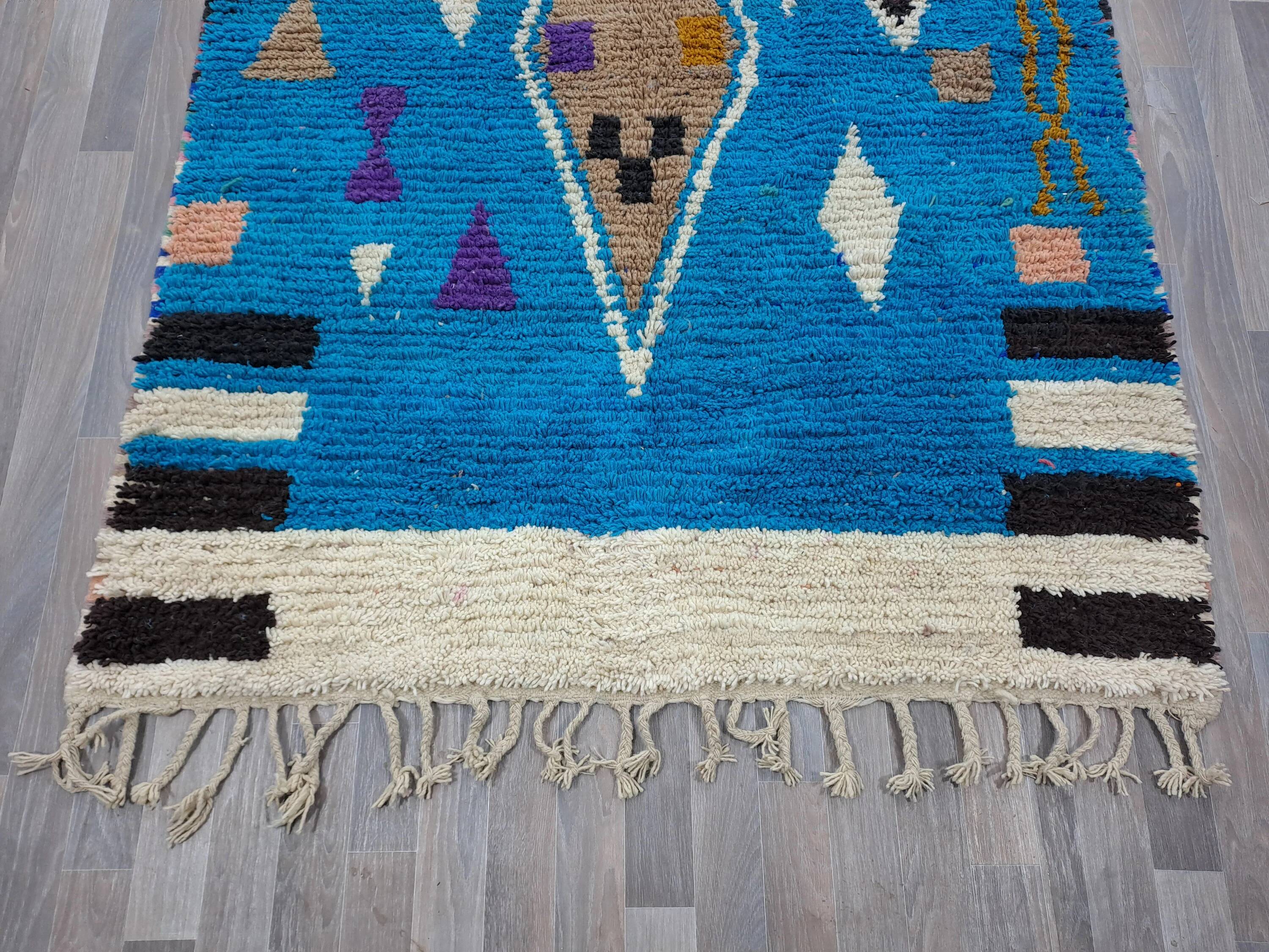 Traditional Moroccan rug, pure wool, 3x2 m.