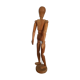 Articulated waxed wood puppet and 80's support