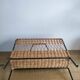 Iron and Rattan Magazine Rack - 1960s - Vintage