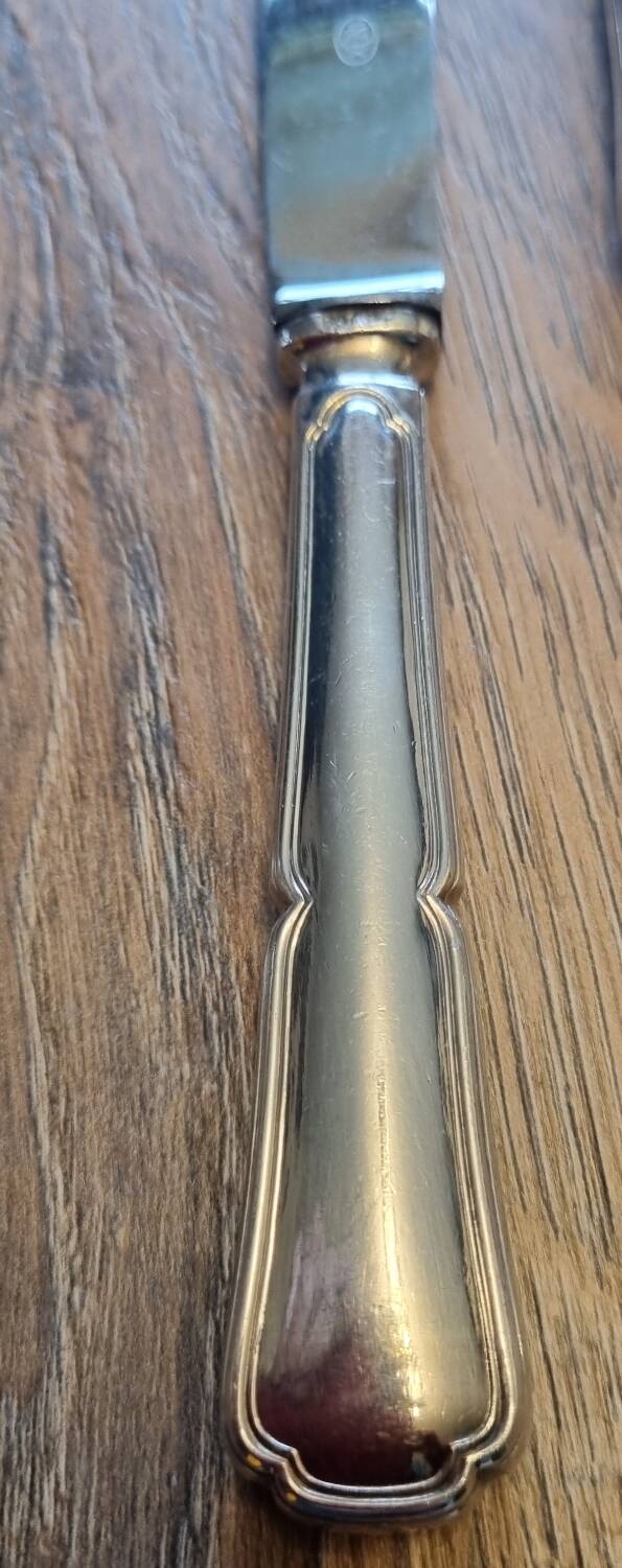 12 silver knives 21cm