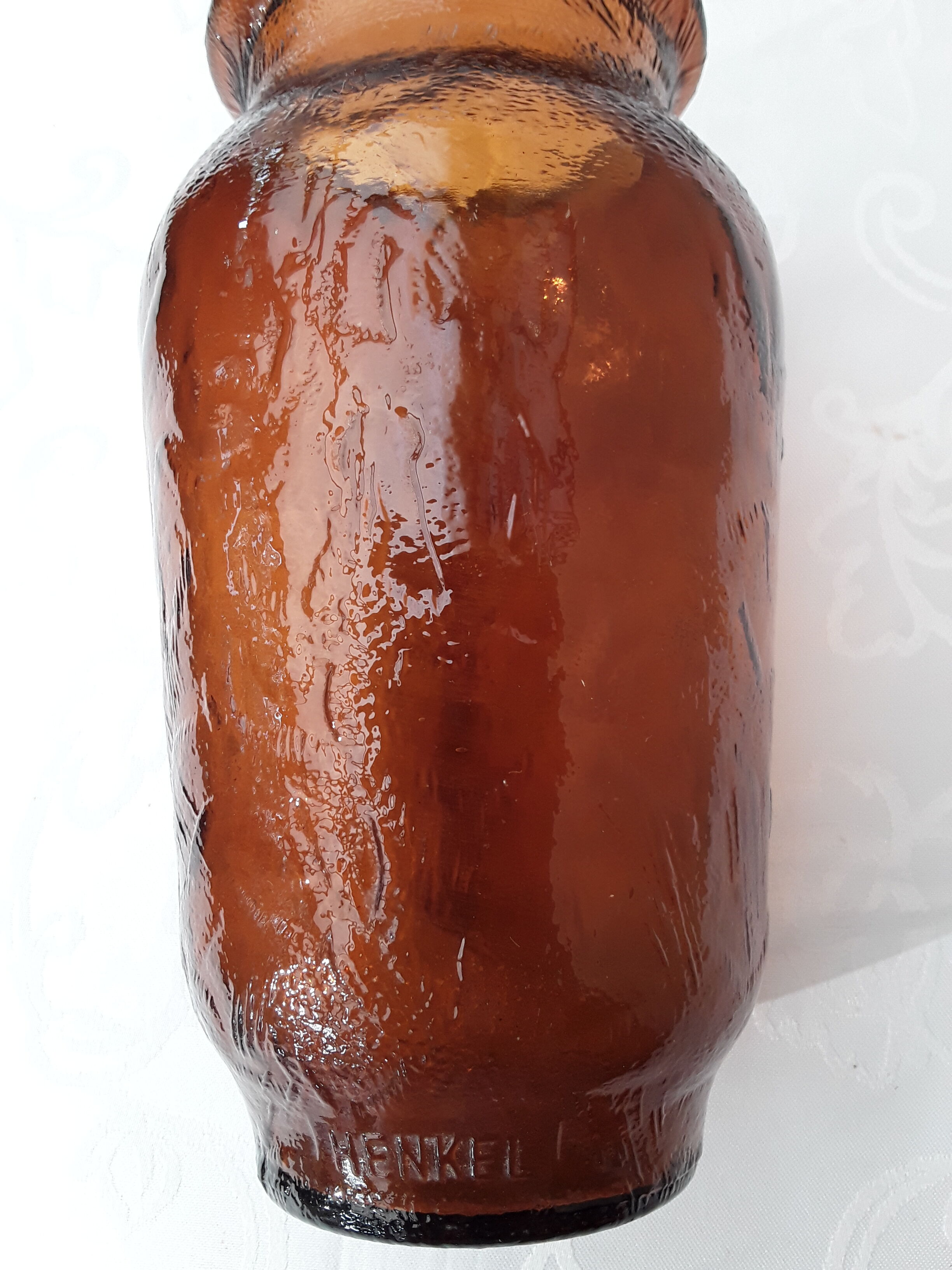 Henkel orange-brown glass vase