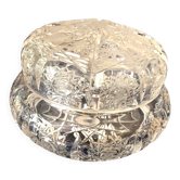 Bonbonniere en verre de bohême taille