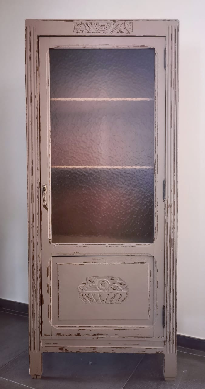 Parisian art-deco glazed wardrobe