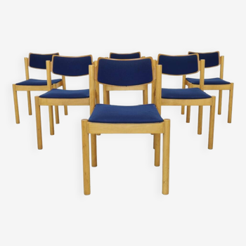 6x Chaises de salle à manger empilables, années 1980