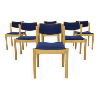 6x Chaises de salle à manger empilables, années 1980